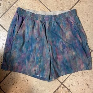 lululemon athletica Blue and Pink Athletic Shorts